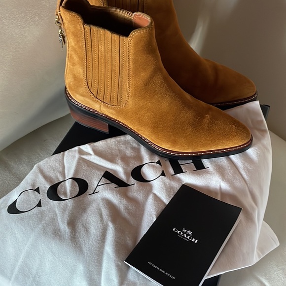 Coach suede ankle boots size 7 - Picture 9 of 10